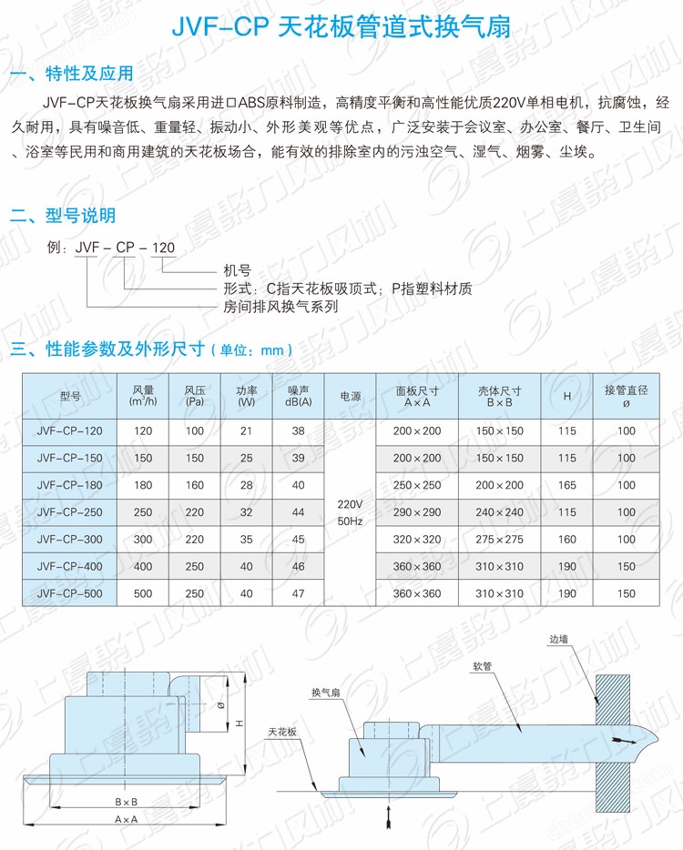 A1.jpg JVF-CP-500工程塑料天花板管道换气扇